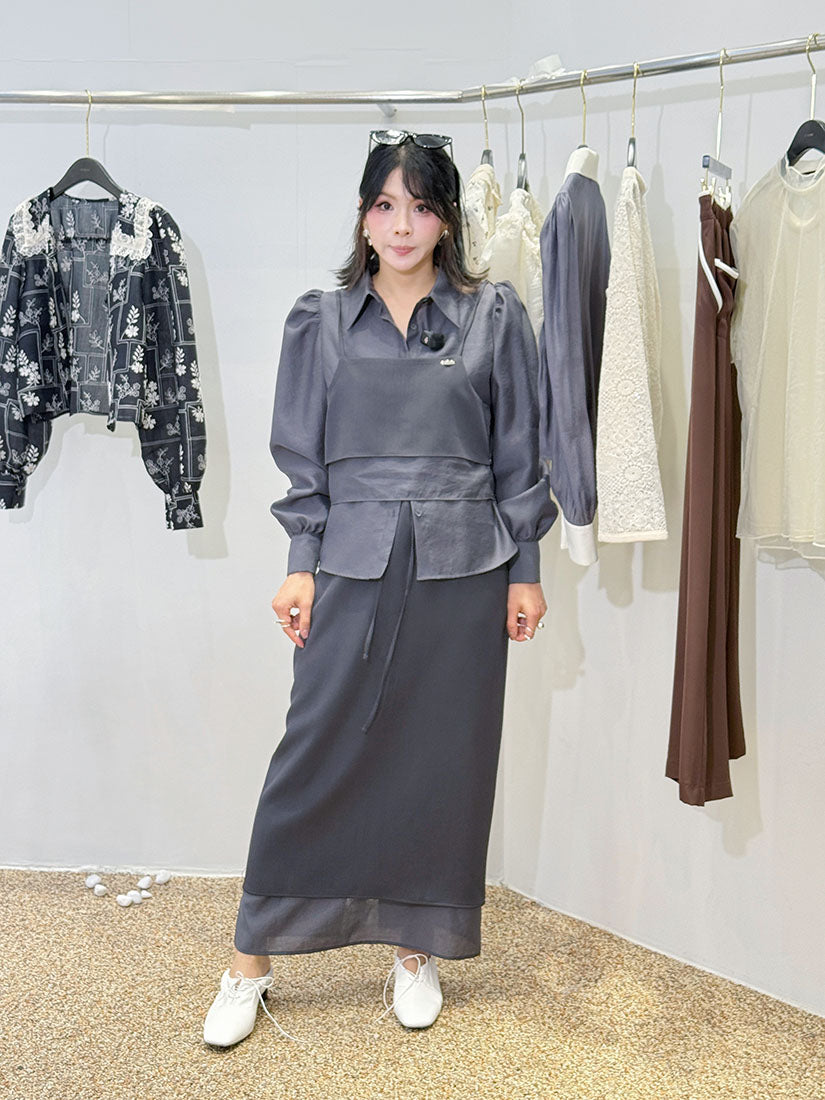 Layered Straight Skirt