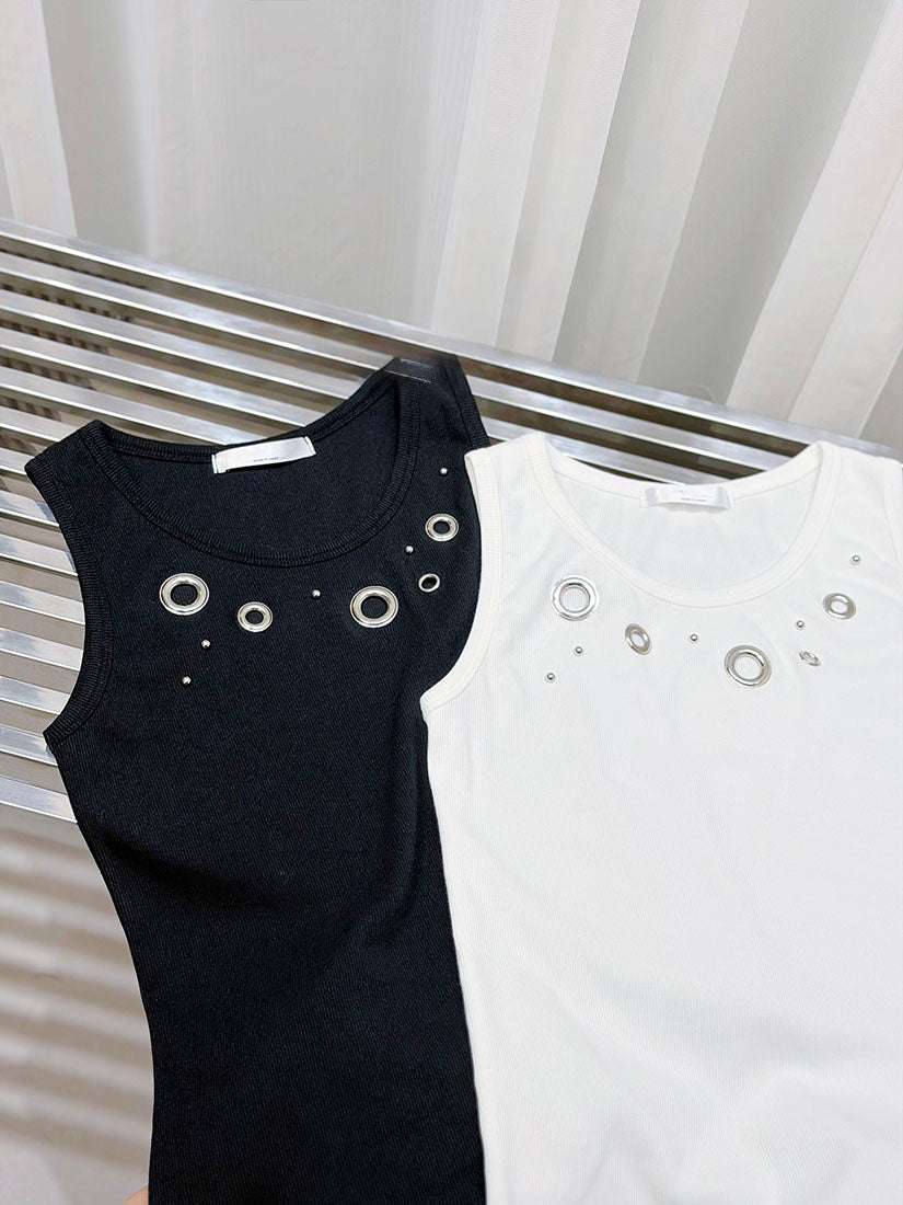 Eyelet Tank Top (2 Colours)