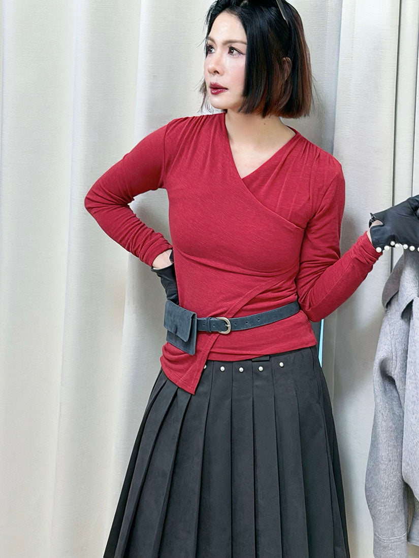 Studs Pleated Skirt (2 Colours)