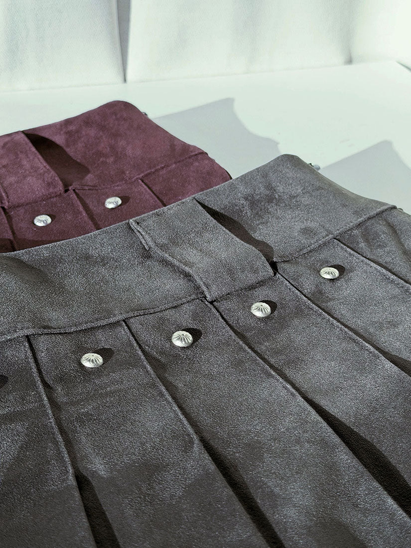 Studs Pleated Skirt (2 Colours)