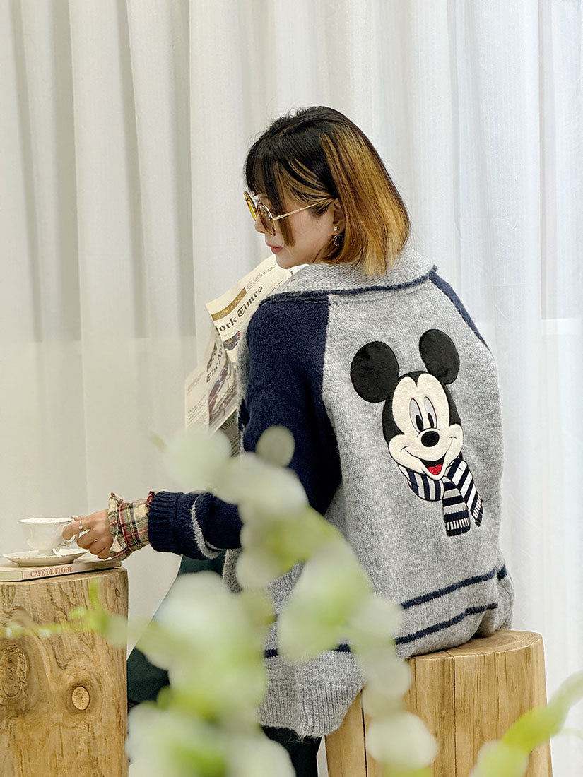 Mickey Mouse Colourblocked Cardigan (2 Colours)