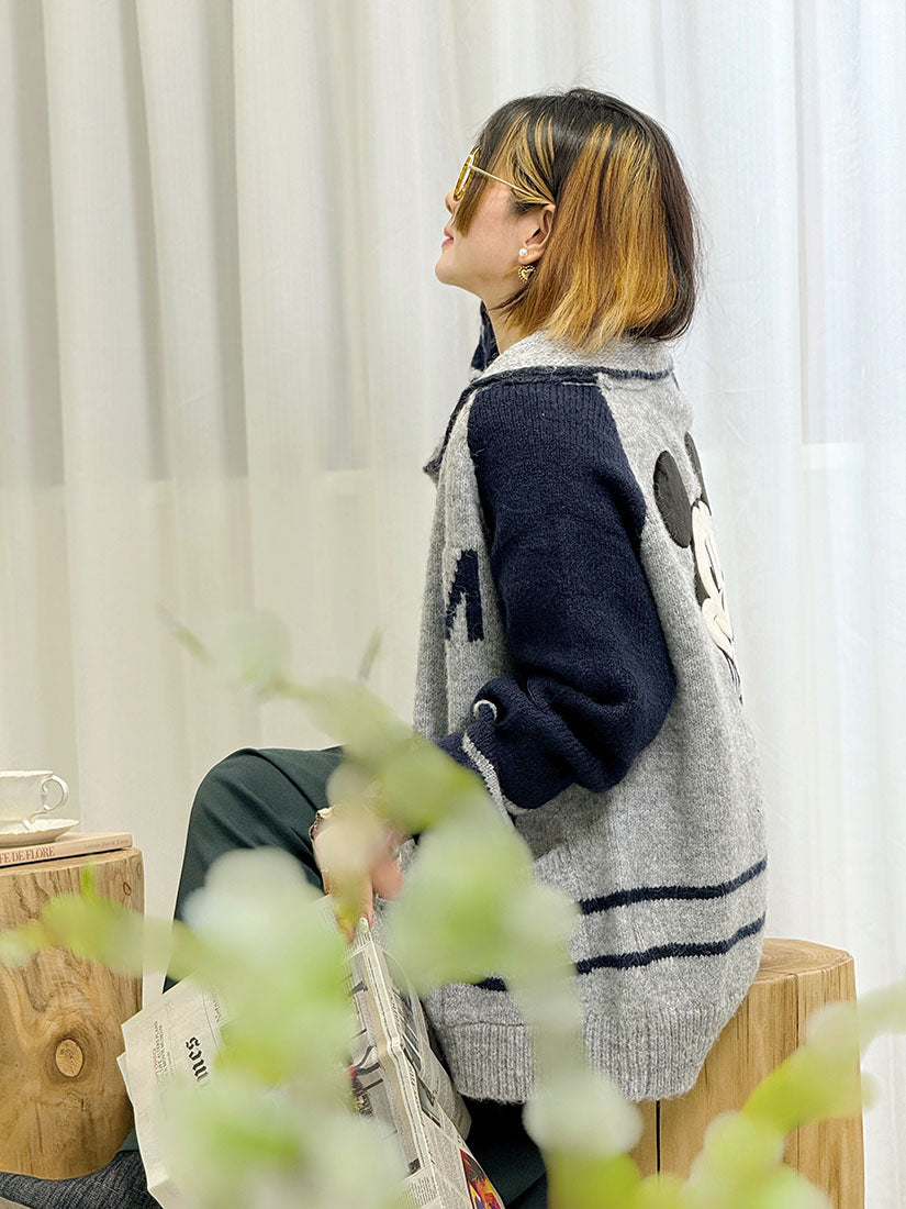 Mickey Mouse Colourblocked Cardigan (2 Colours)