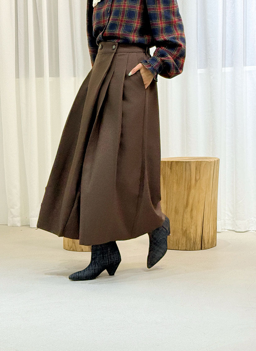 Wrap Front Pleated Culottes (2 Colours)