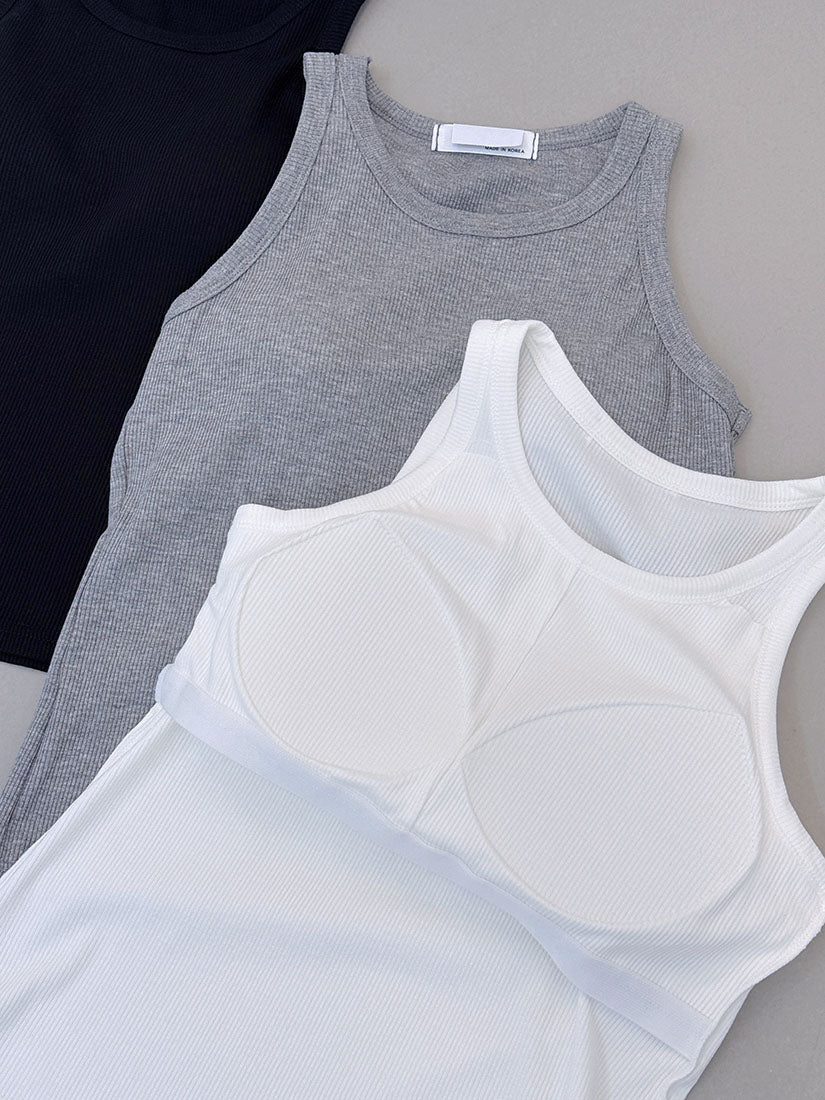 Rib Bra Tank Top (3 Colours)