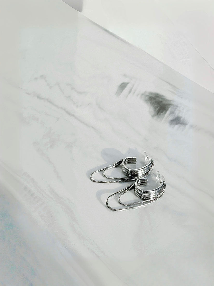 Multi Hoop Drop Earrings