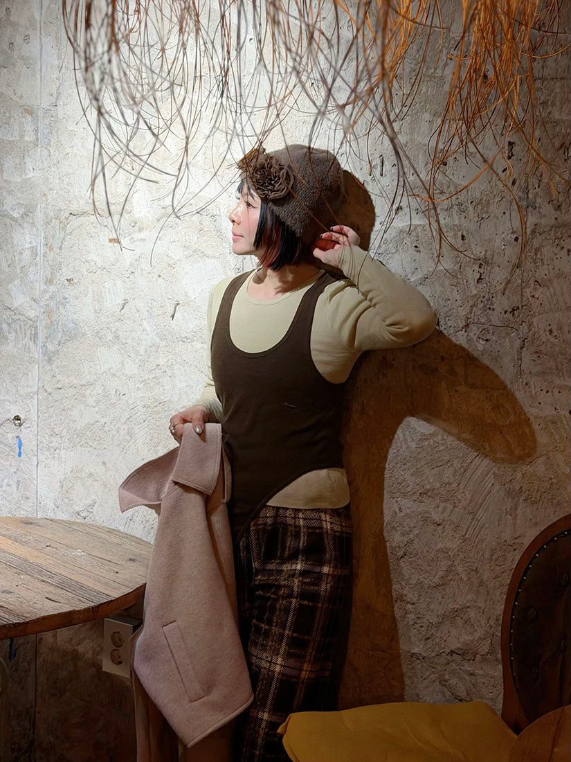 Floral Applique Fluffy Beanie (3 Colours)