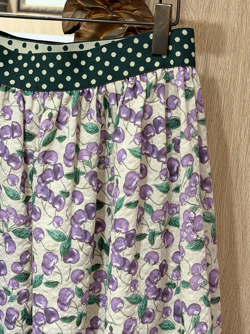 Cherry Printed Flare Skirt (2 Colours)