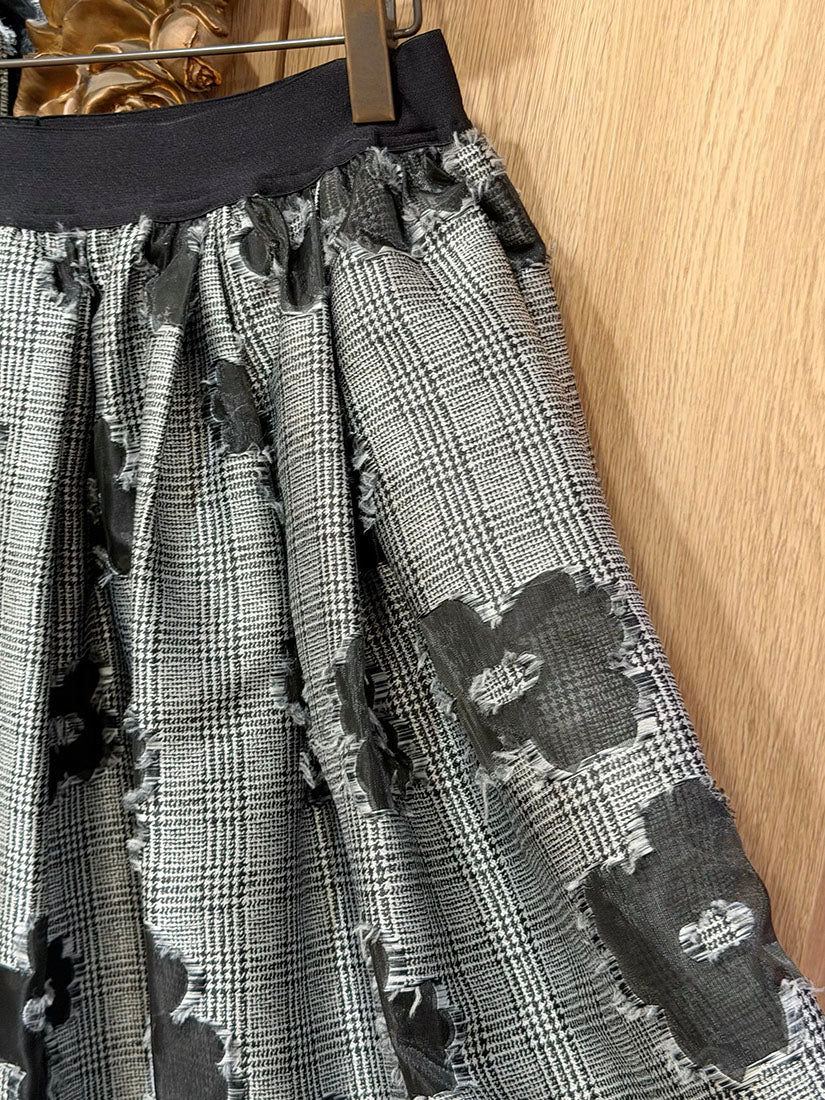 Flower Glen Check Skirt
