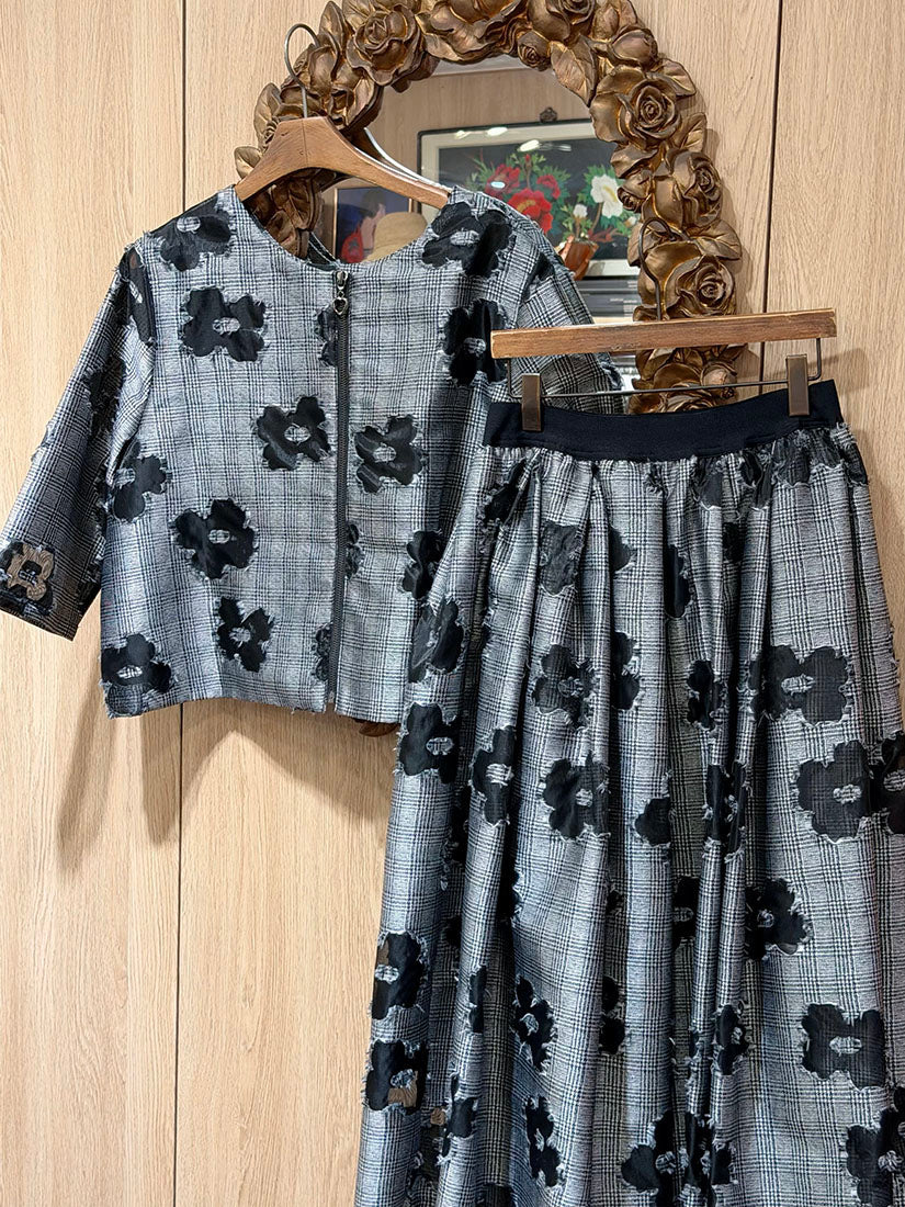 Flower Glen Check Skirt
