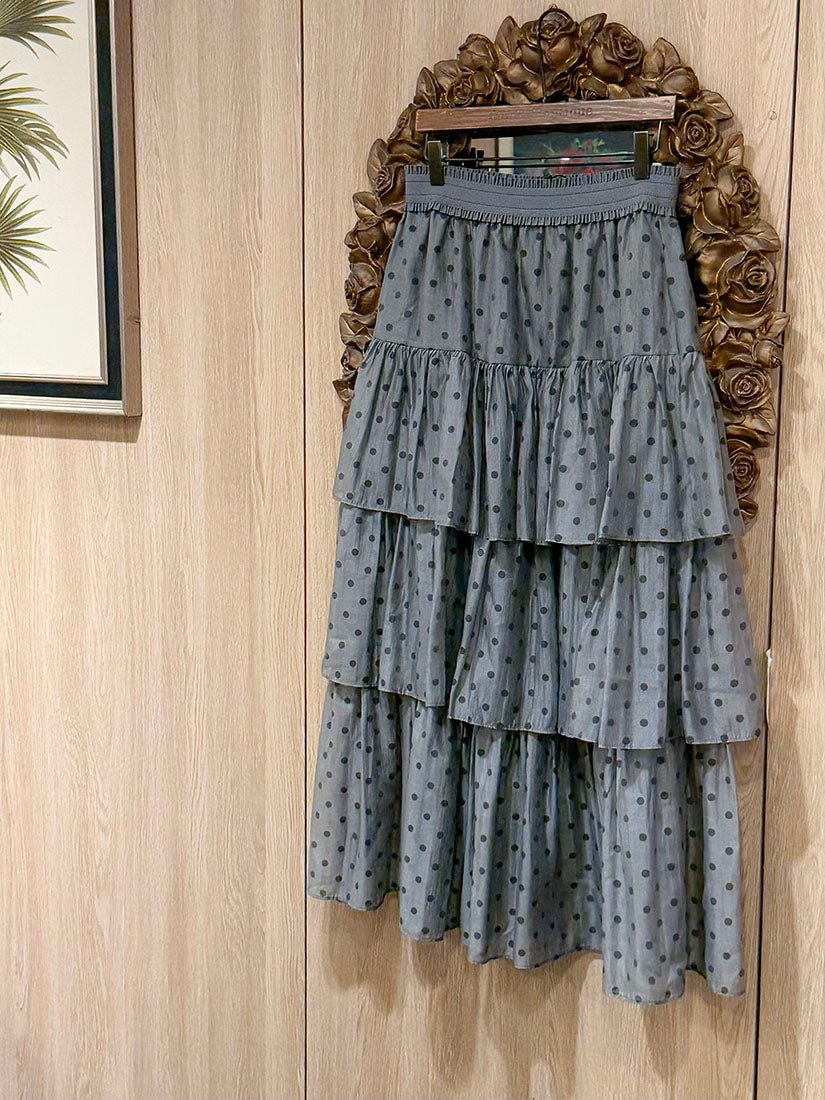 Polka Dot Tiered Skirt