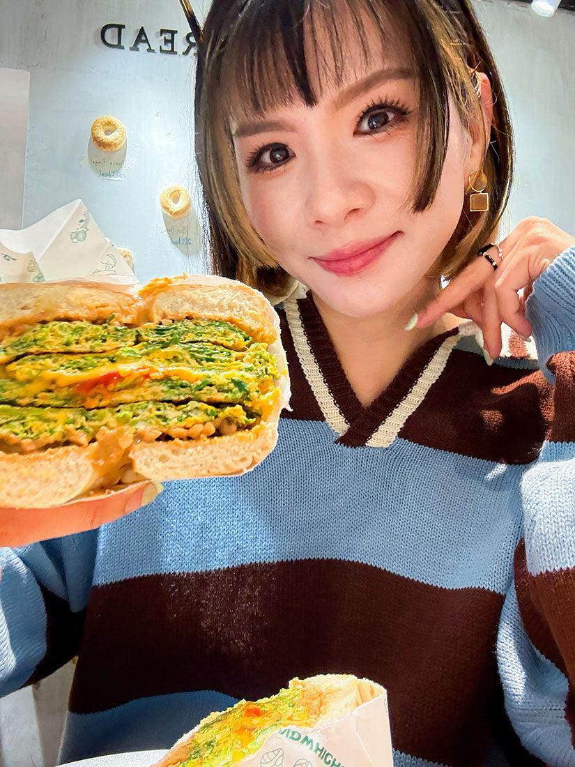 Polo Neck Striped Oversize Sweater (2 Colours)