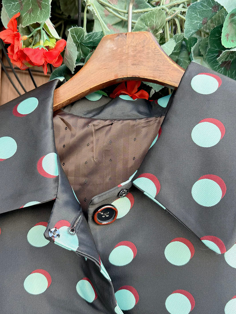 Polka Dot Trench Coat
