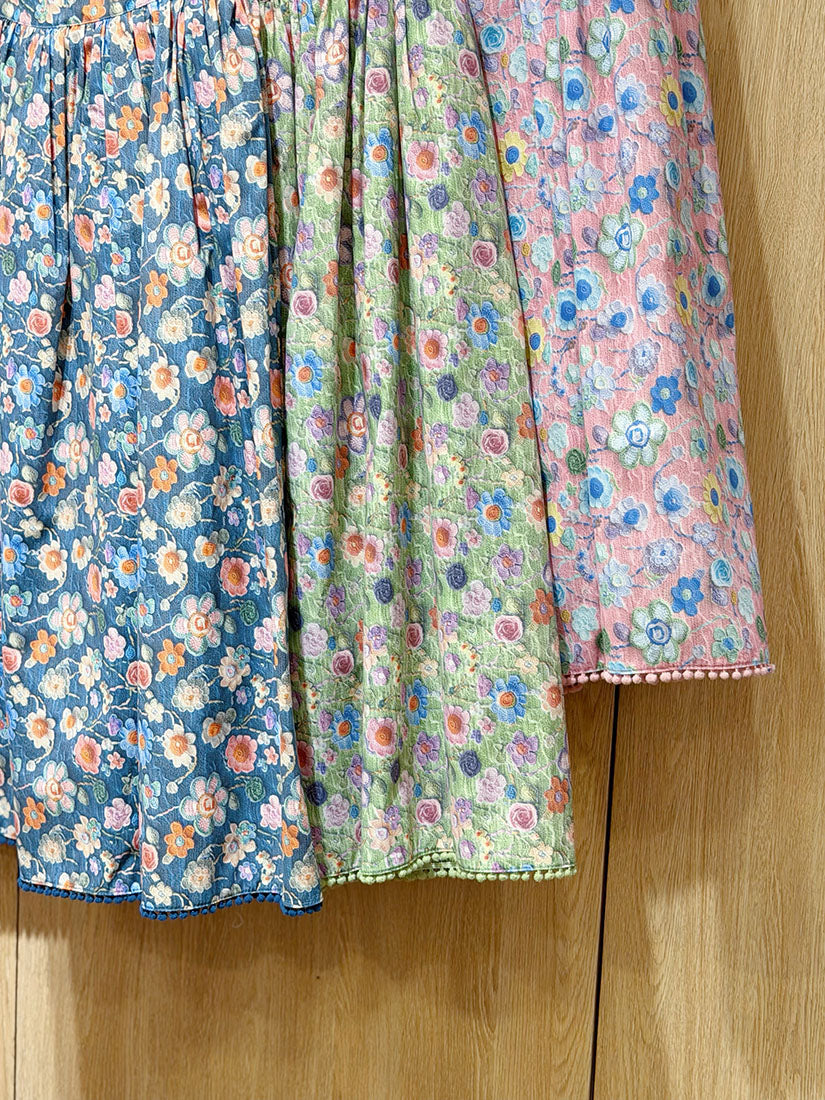 Floral Printed Flare Skirt(3 Colours)