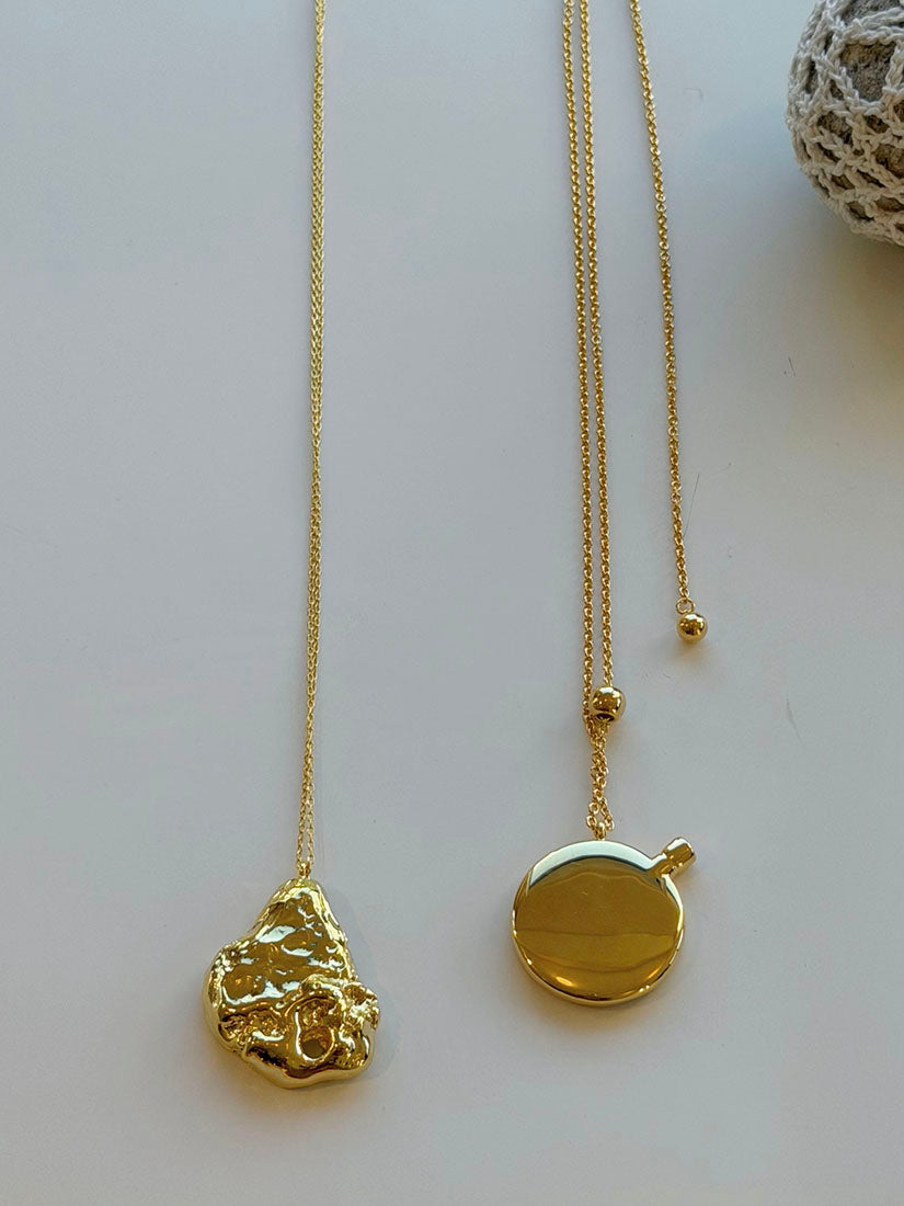 Gold Pendant Long Necklace (2 Styles)