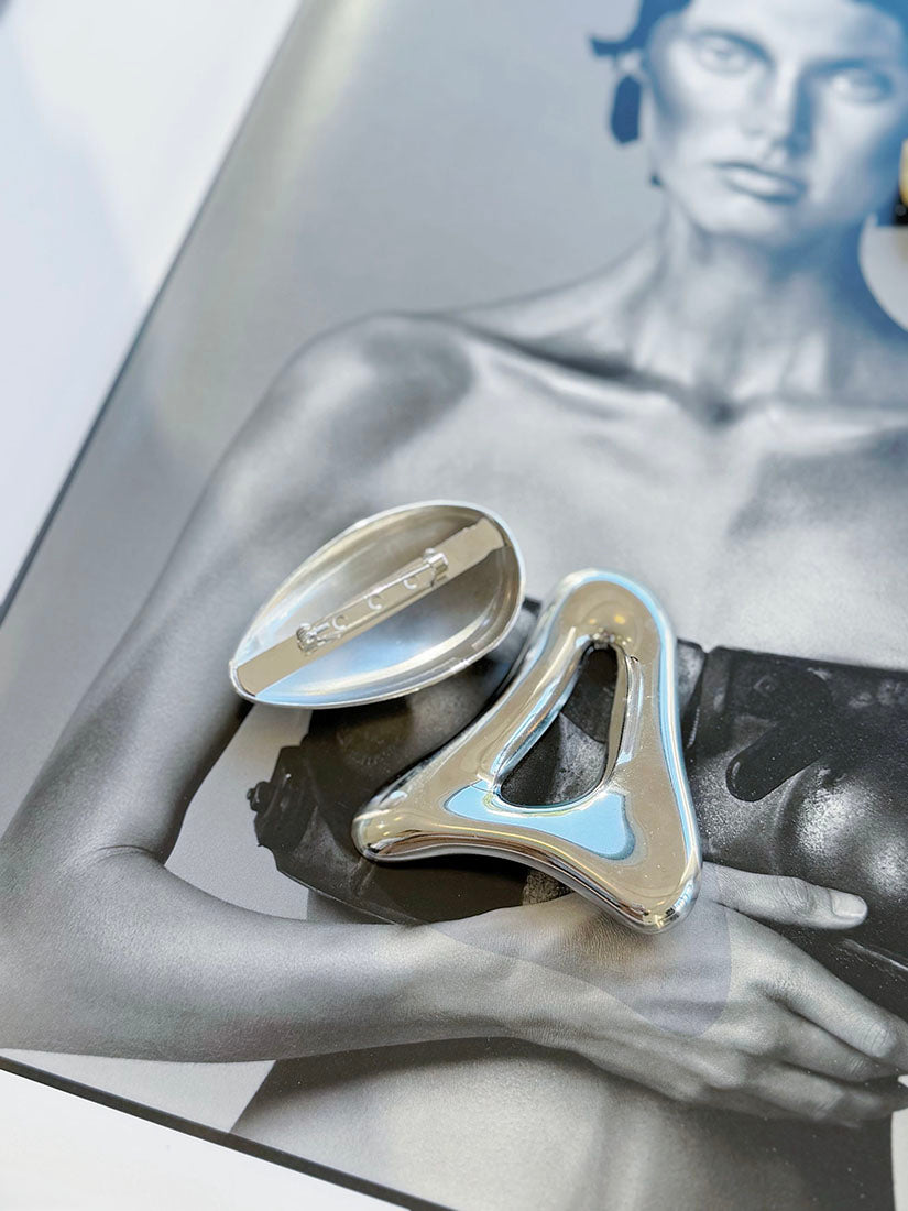 Liquid Sculptural Brooch Set (2 Colours)