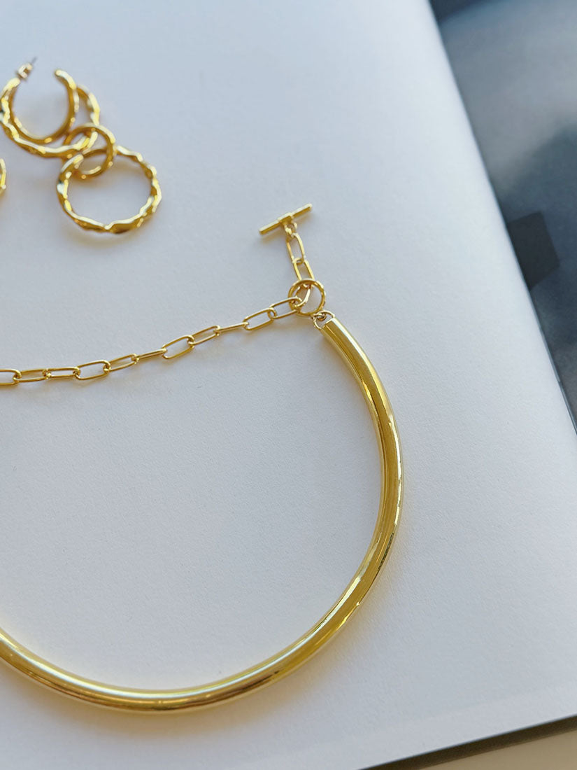 Golden Hybrid Chain & Sculptural Jewellery (2 Styles)