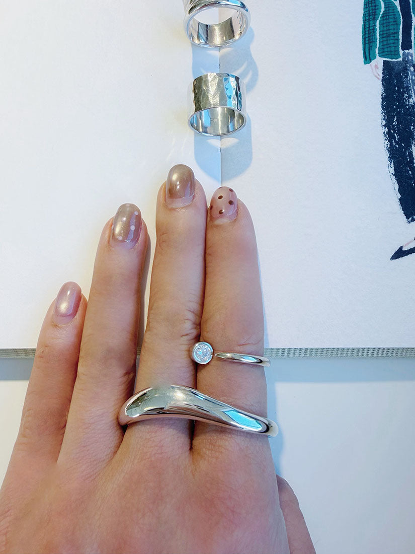 925 Silver Sculptural Stacking Ring (5 Styles)