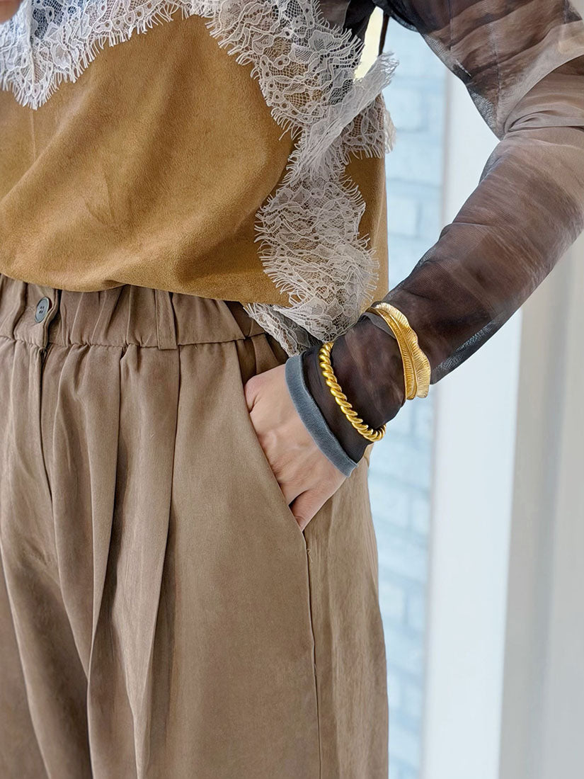 Engraved Artisan Golden Bangle (2 Styles)