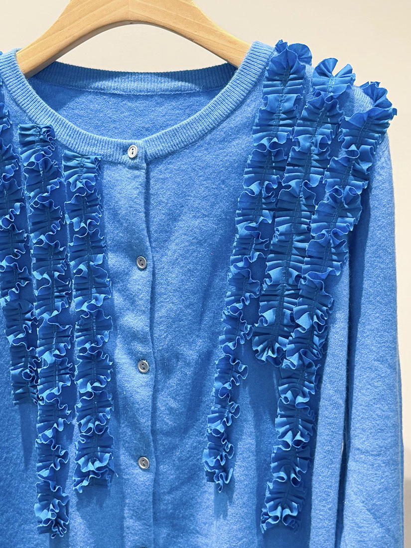 Woven Ruffle Detail Cardigan (2 Colours)