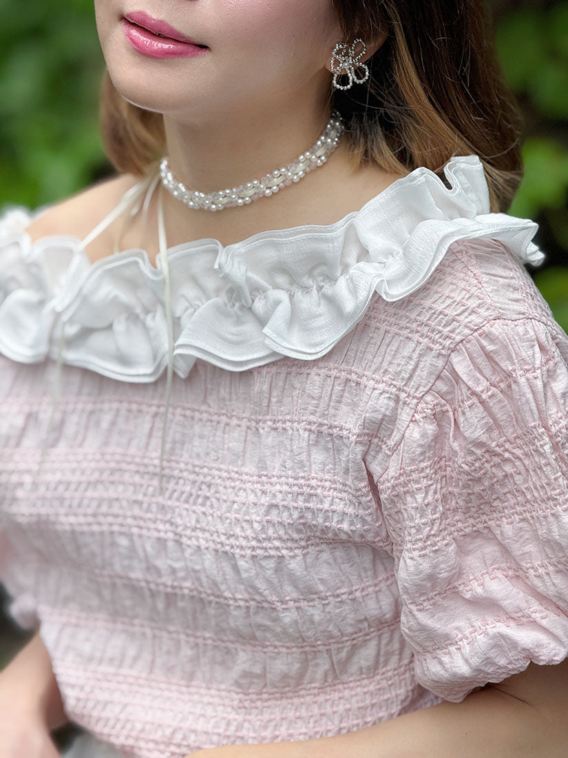 Beaded Ribbon Necklace