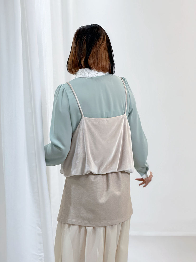 Buttony Velvet Bubble Camisole (2 Colours)