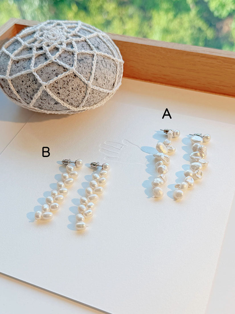 Freshwater Pearl Beading Drop Earrings (2 Styles)