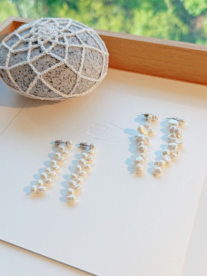 Freshwater Pearl Beading Drop Earrings (2 Styles)