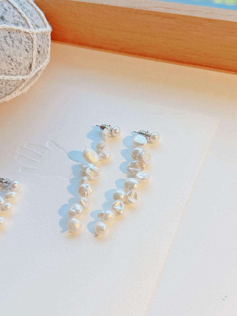 Freshwater Pearl Beading Drop Earrings (2 Styles)