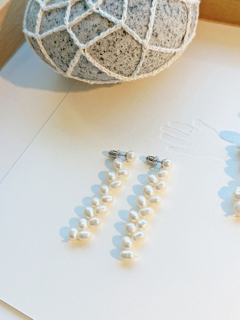 Freshwater Pearl Beading Drop Earrings (2 Styles)