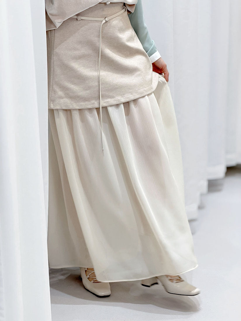 Belted Layered Skirt (2 Colours)
