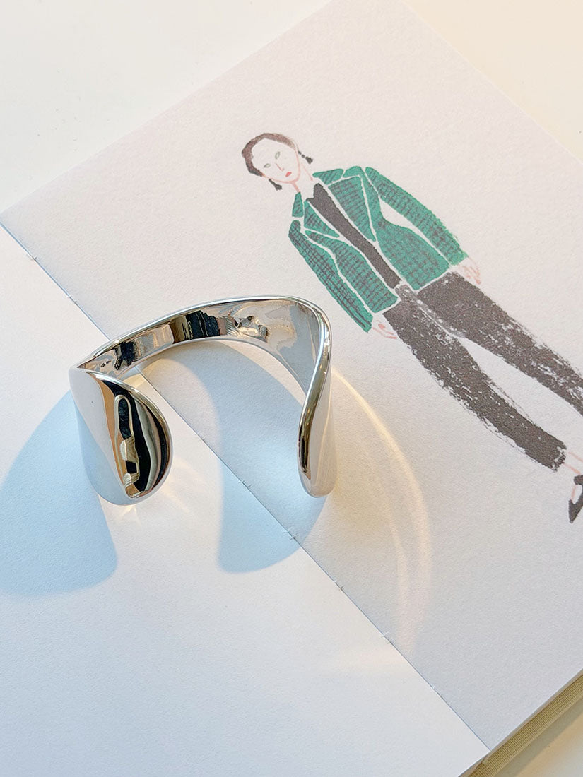Curved Open Bangle (2 Styles)