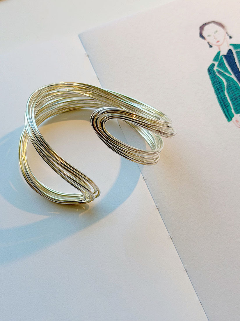 Curved Open Bangle (2 Styles)