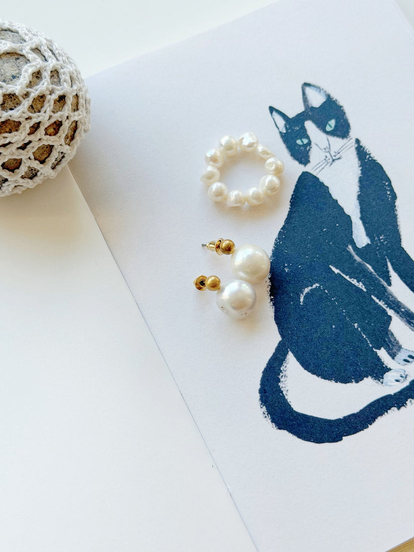 Freshwater Pearl Ring And Earrings (2 Styles)