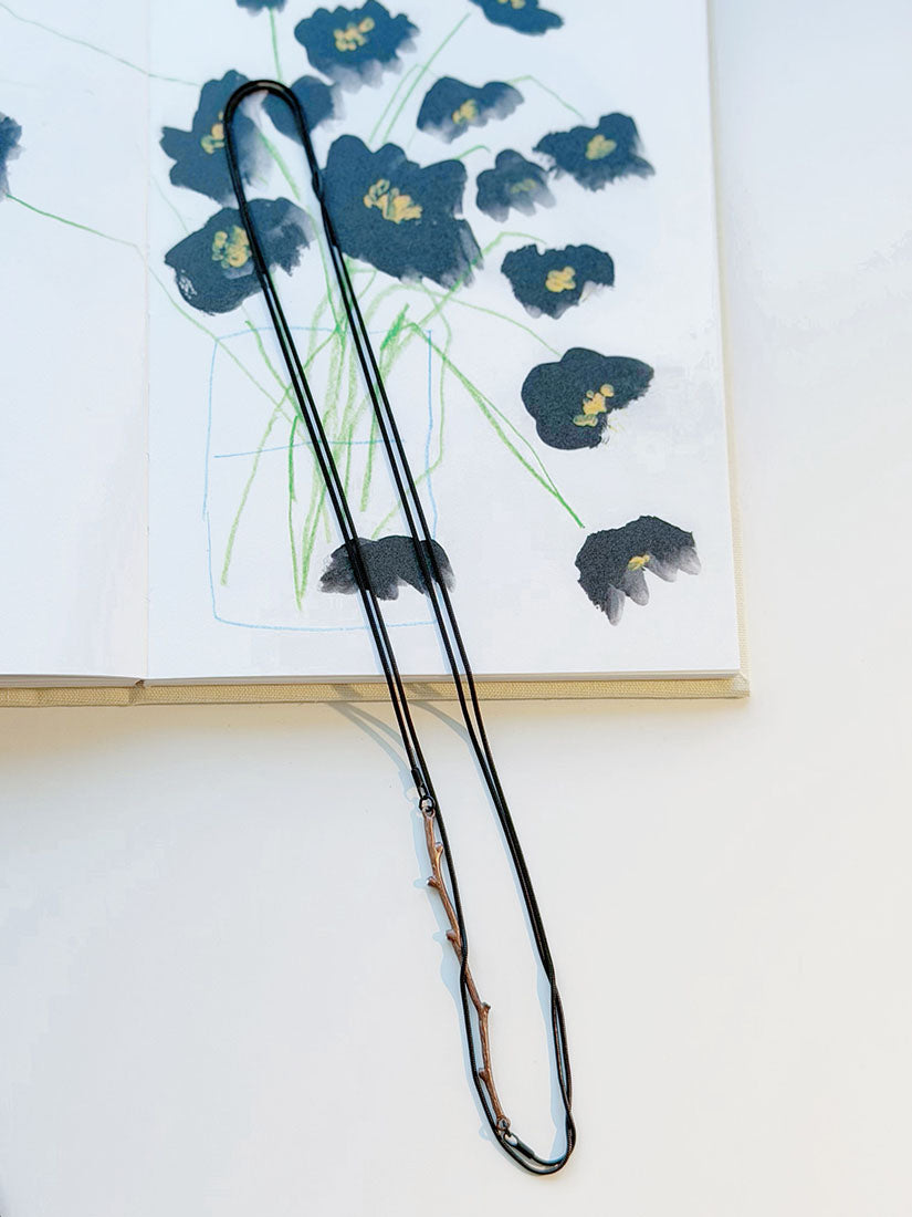 Twig With Bead String Necklace