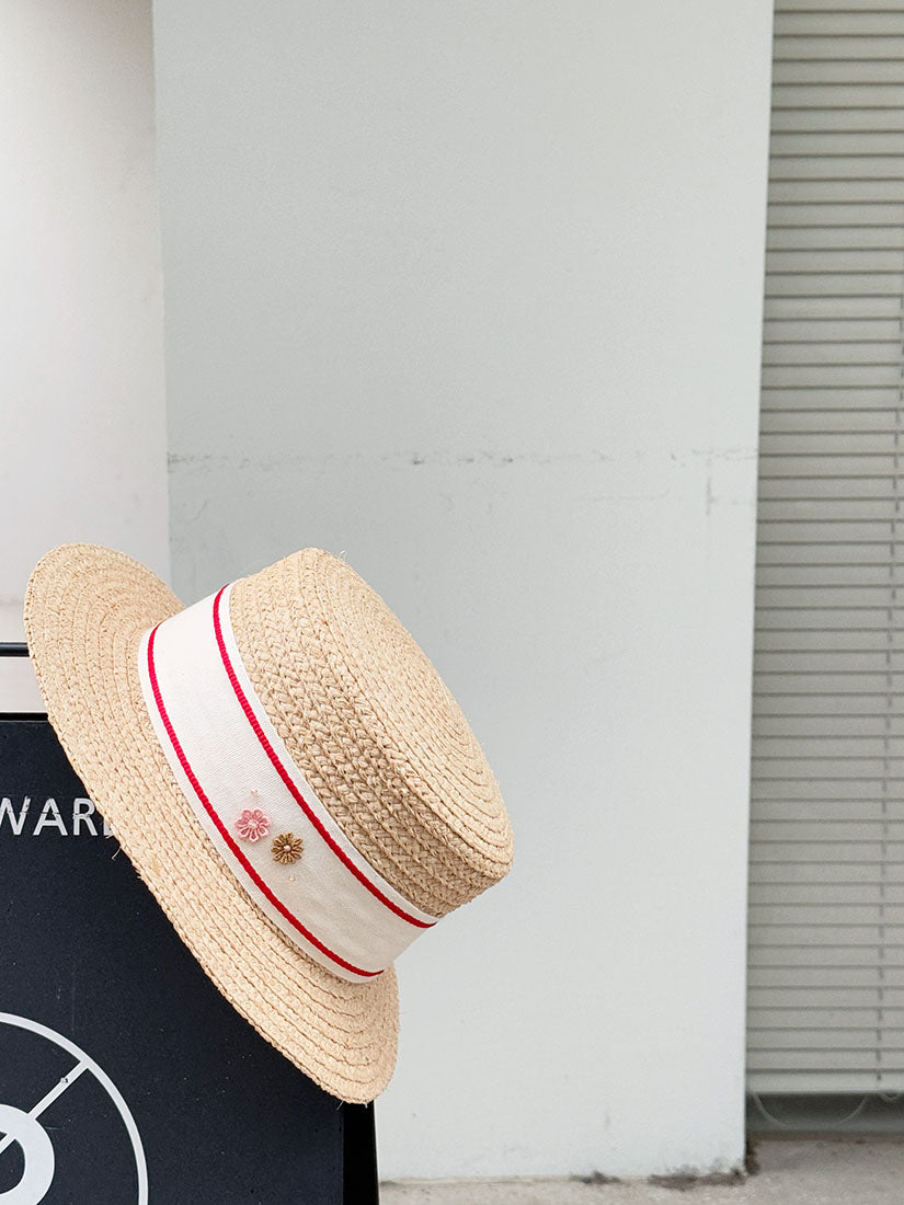3D Floral Straw Hat