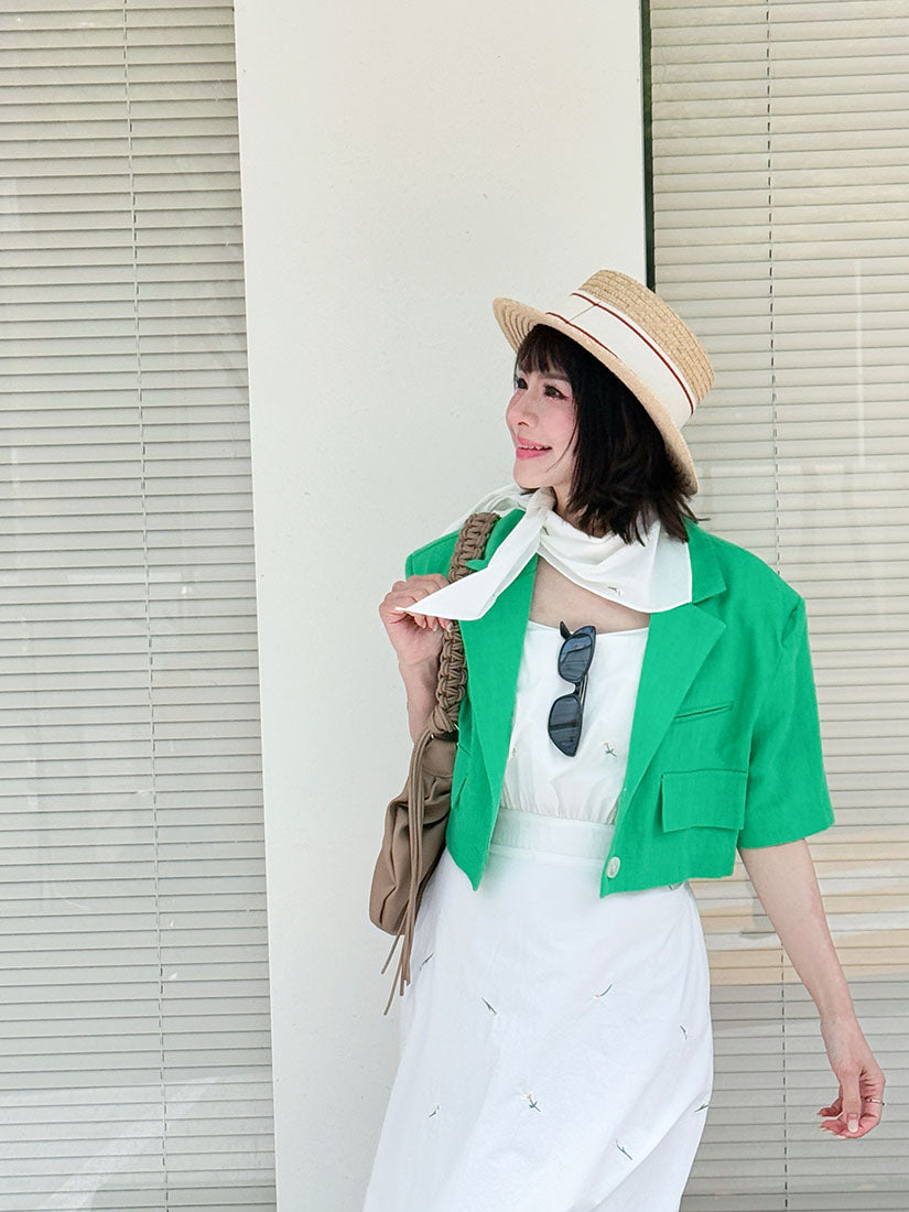 Cropped Linen Jacket (3 Colours)