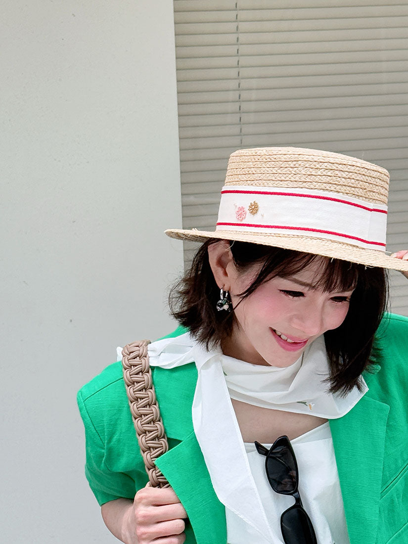 3D Floral Straw Hat