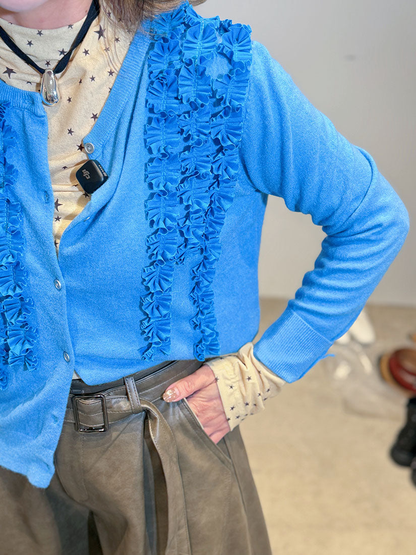 Star Printed Mock Neck Long Sleeve Basic Top (3 Colours)