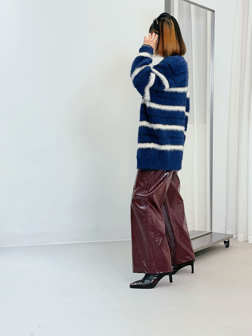 Hairy Striped Cardigan (2 Colours)