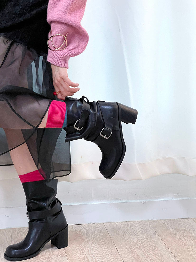 Buckles Ankle Boots (Display Sale)