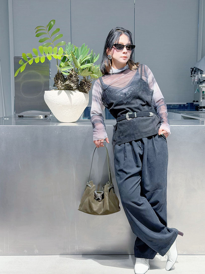 Ink Wash Printed Mesh Top (2 Colours)