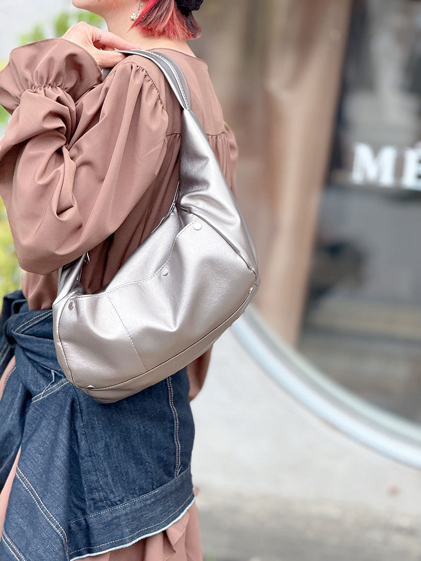 Croissant Leather Shoulder Bag (3 Colours)