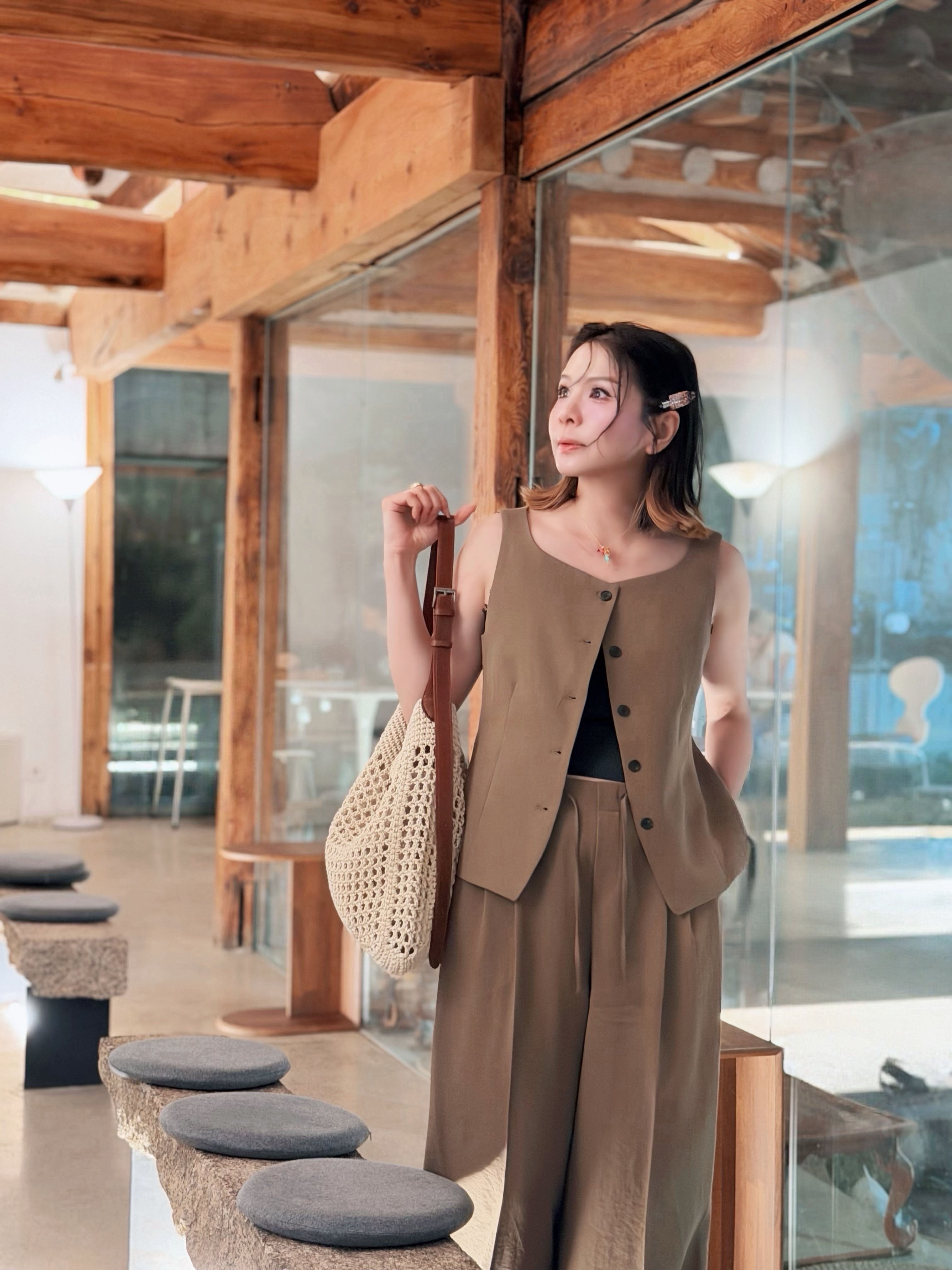 Boat Neck Waistcoat (3 Colours)