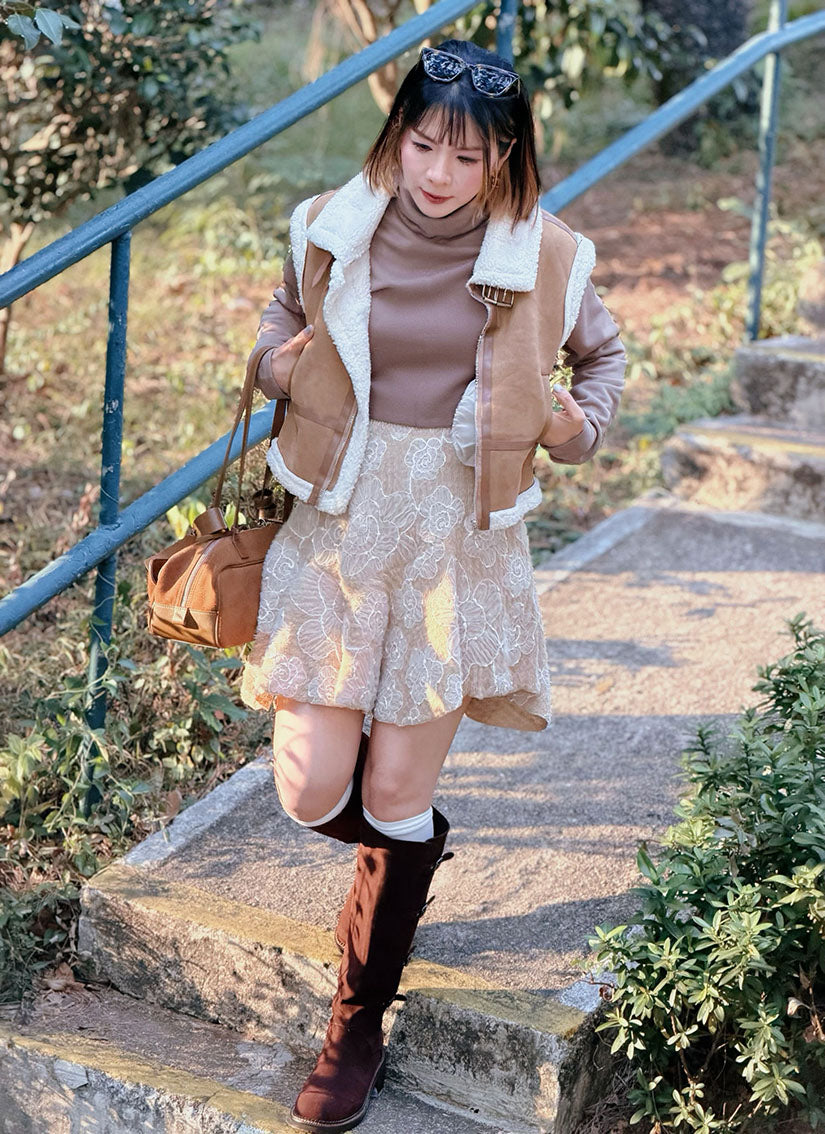 Pleat Detailed Turtle Neck Top (4 Colours)