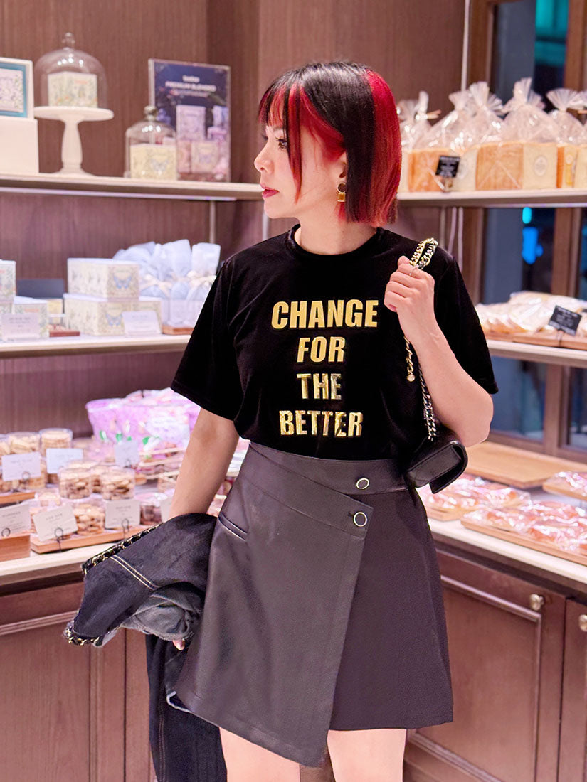 'Change For The Better' Velvet Tee (2 Colours)