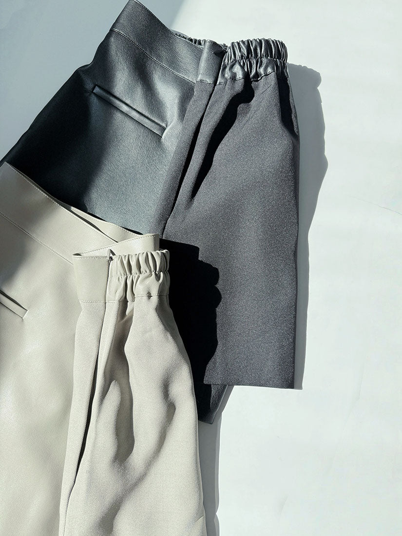 Leather Panel Wrap Skort (2 Colours)