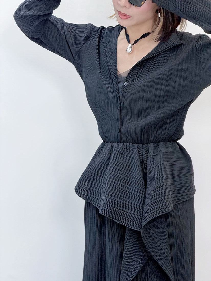Scarf Waist Pleated Skirt (3 Colours)