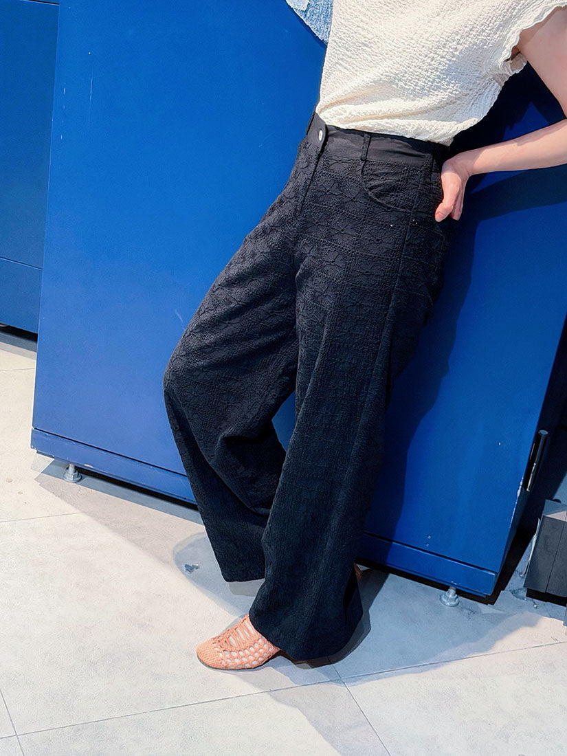Crochet Perforated Lace Pants (2 Colours)
