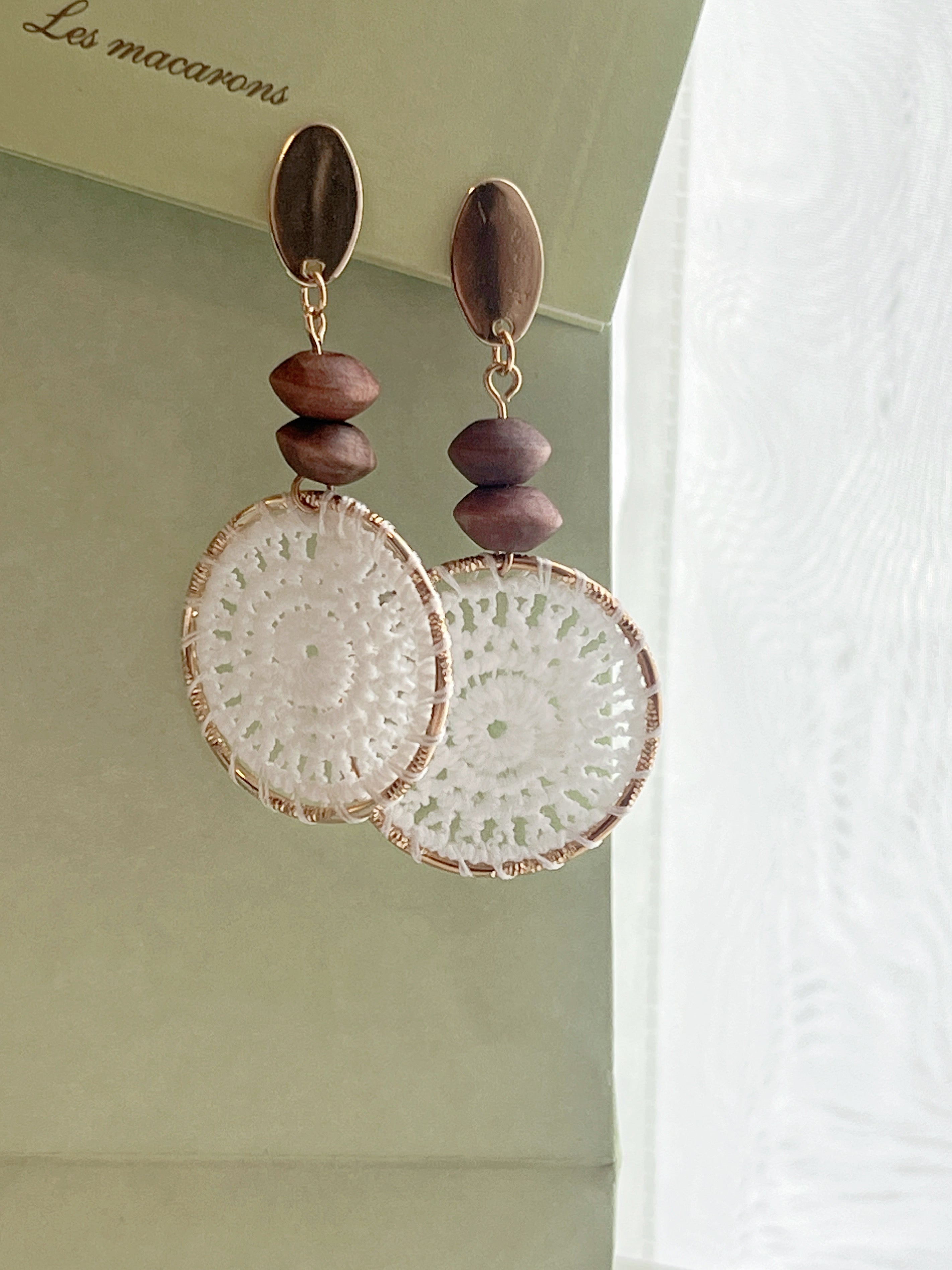 Boho Chic Crochet Drop Clip-On Earrings