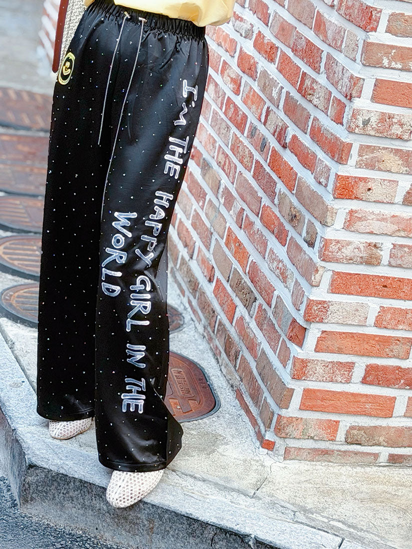 Hand Paint Hotfix Pants (2 Colours)